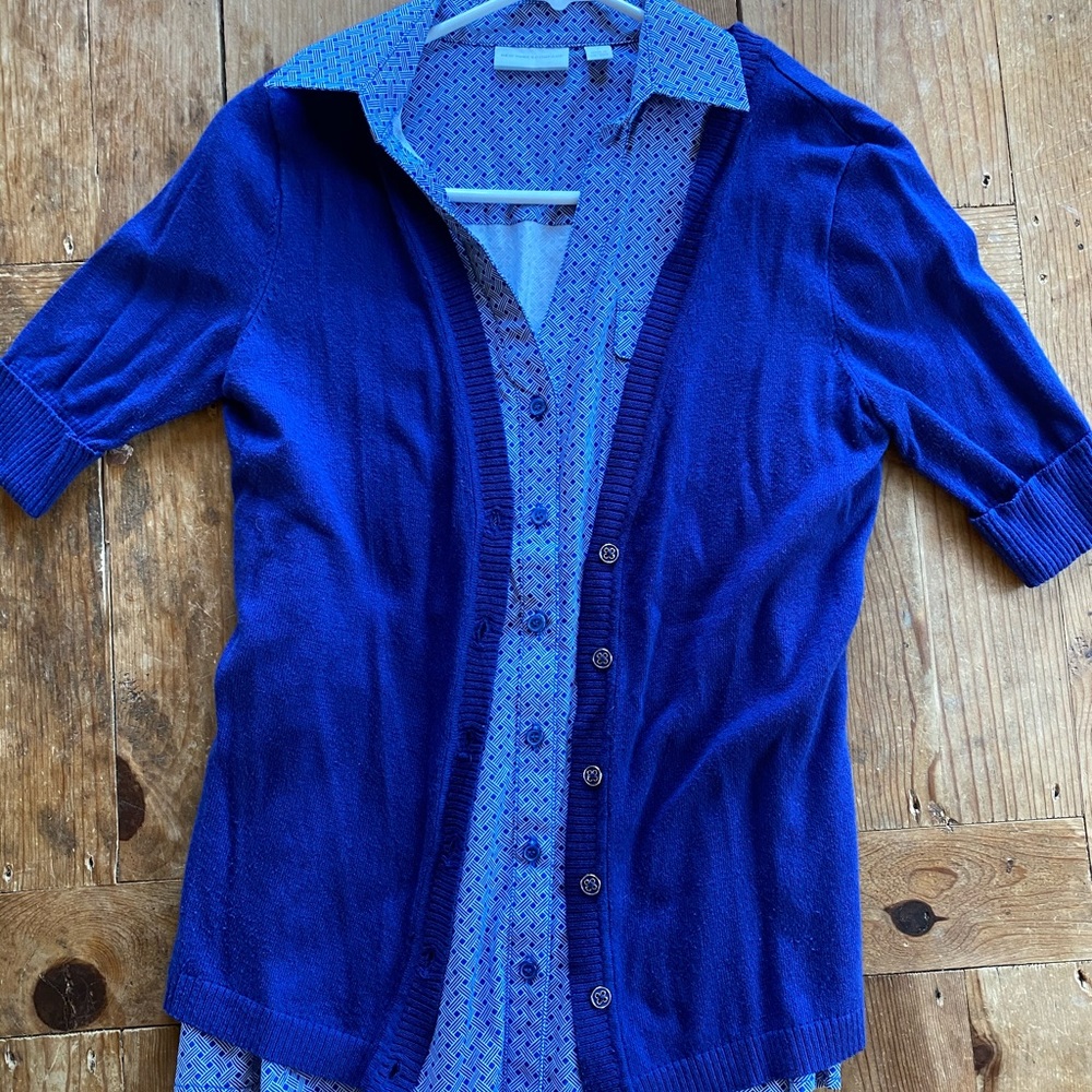 New York & Company button down with cardigan
